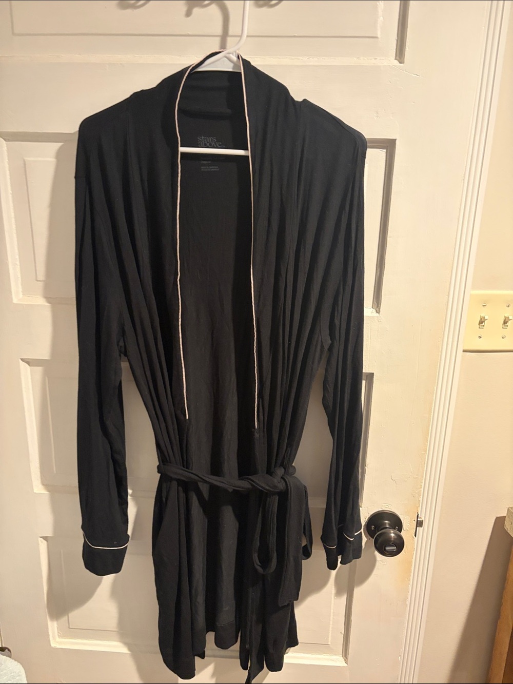 Stars Above Black Soft Robe